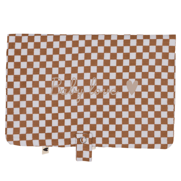 ranche couche gaze de coton damier personnalisable