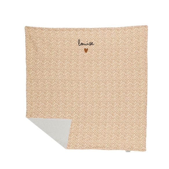 couverture pilou léopard personnalisable