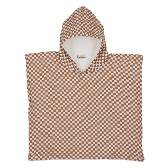 poncho gaze de coton damier personnalisable