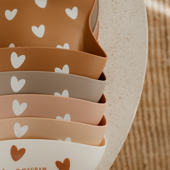 bavoir en silicone mocha