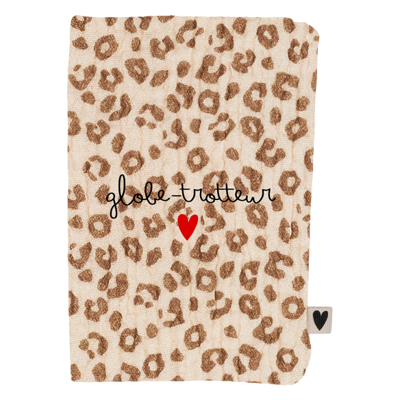 Protège passeport gaze léopard personnalisable