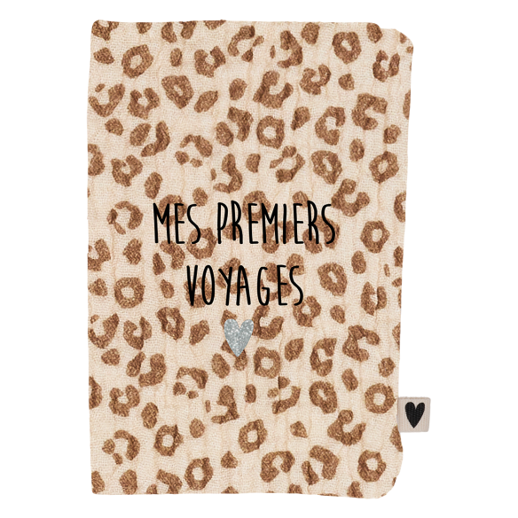 Protège passeport gaze léopard personnalisable