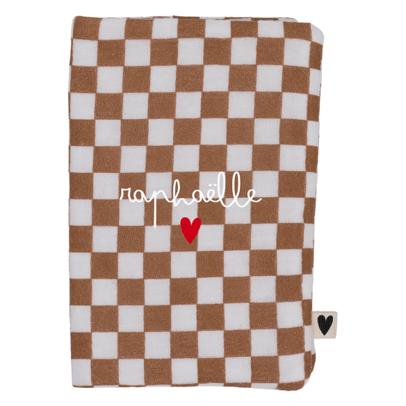 passeport gaze de coton damier