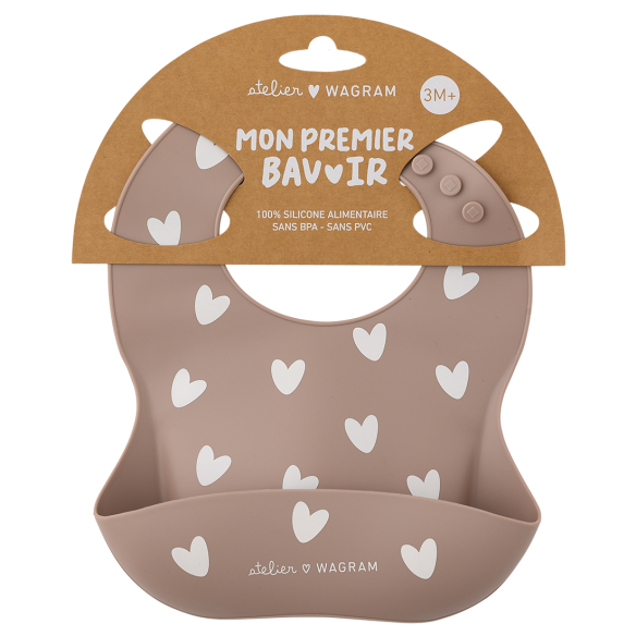 bavoir en silicone mocha