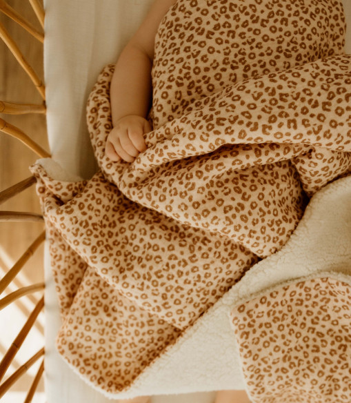 couverture pilou léopard personnalisable