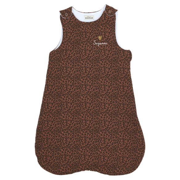 gigoteuse léopard marron personnalisable gigoteuse léopard marron personnalisable