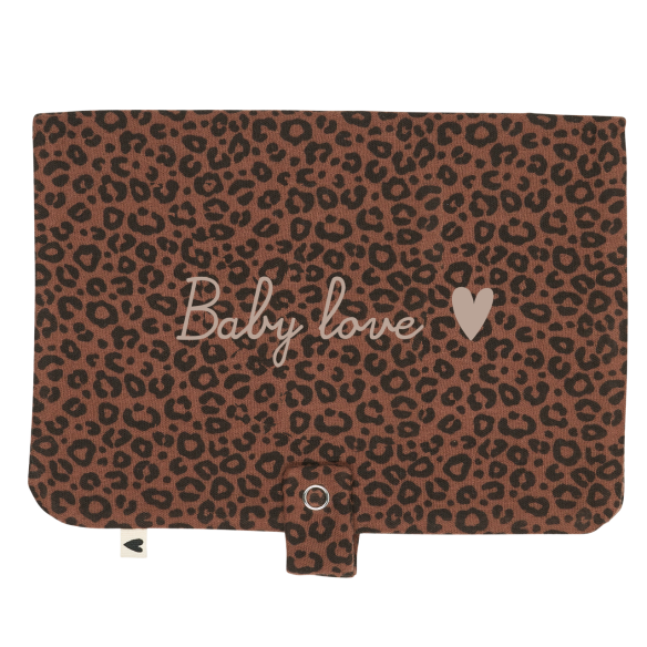 ranche couche gaze de coton léopard marron personnalisable