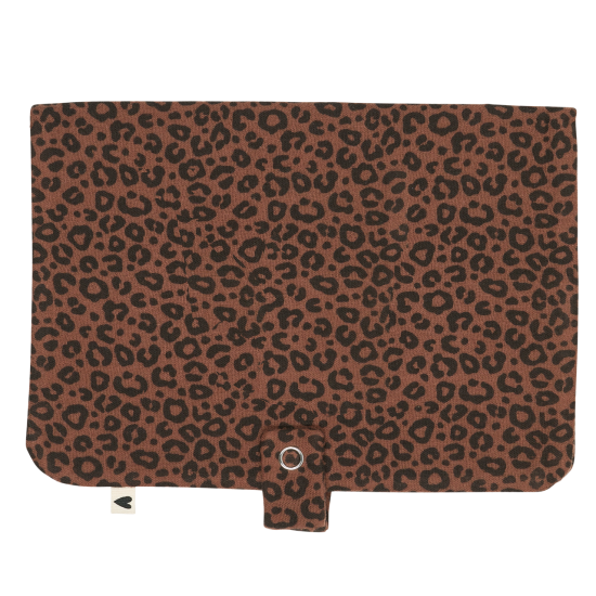 ranche couche gaze de coton léopard marron personnalisable