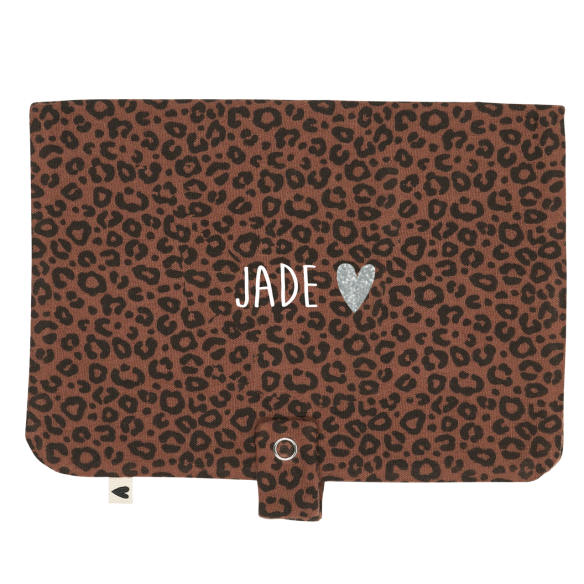ranche couche gaze de coton léopard marron personnalisable