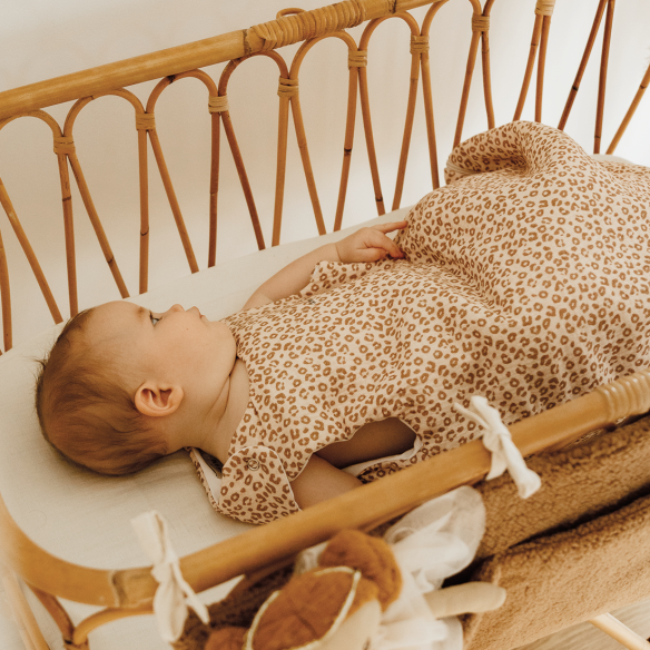 gigoteuse hiver gaze de coton léopard personnalisable gigoteuse hiver gaze de coton léopard personnalisable