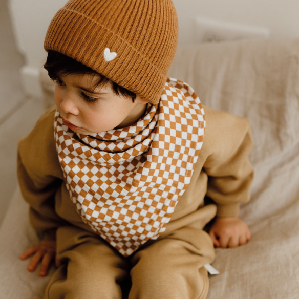 foulard gaze de coton damier personnalisable