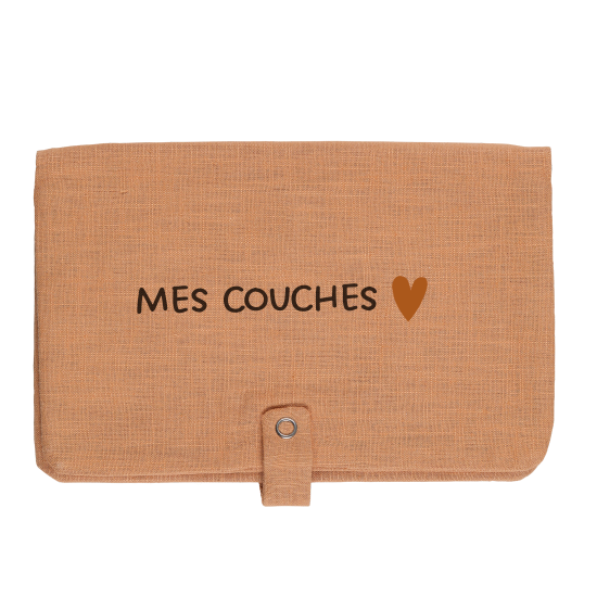 Range couche en lin camel