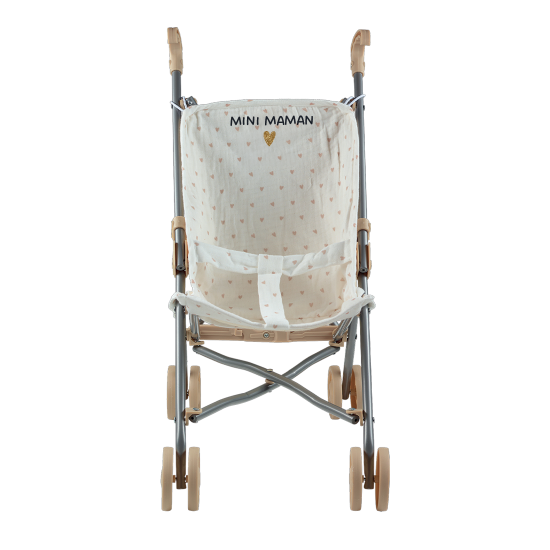 Poussette en gaze de coton cœurs