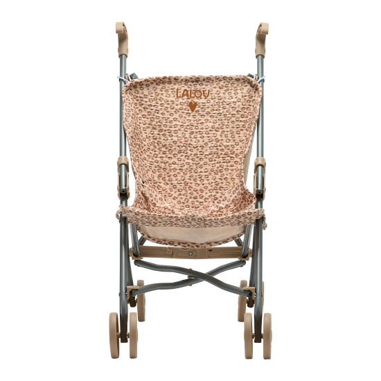 poussette gaze de coton léopard personnalisable