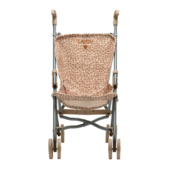 poussette gaze de coton léopard personnalisable