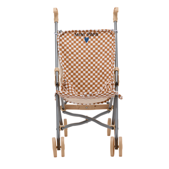 poussette gaze de coton damier personnalisable