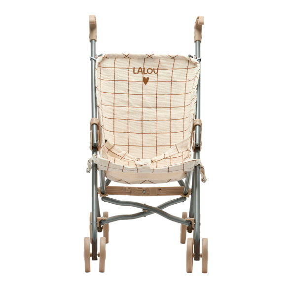 poussette gaze de coton grands carreaux personnalisable