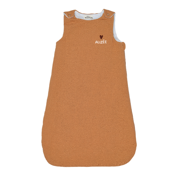 gigoteuse gaze de coton camel personnalisé