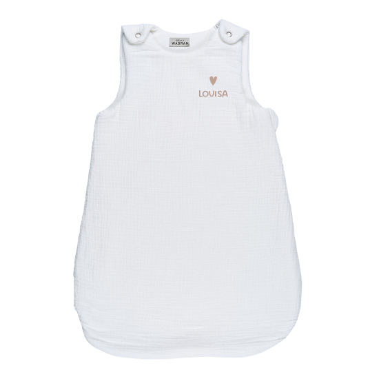 gigoteuse gaze de coton ecru personnalisé