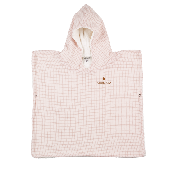 poncho petits carreaux gaze de coton