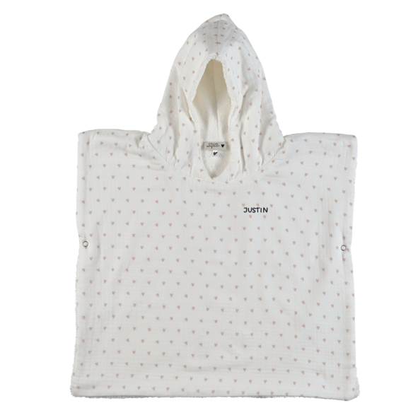 poncho gaze de coton coeurs