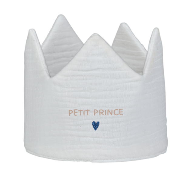 couronne gaze de coton ecru à personnaliser - cadeau anniversaire