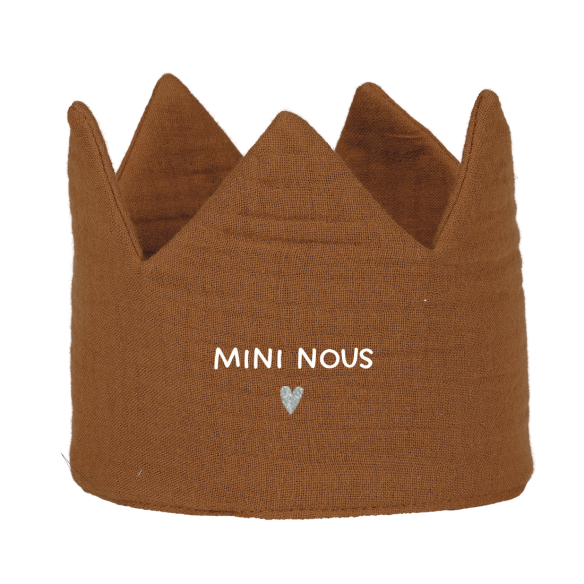 couronne gaze de coton caramel à personnaliser - cadeau anniversaire