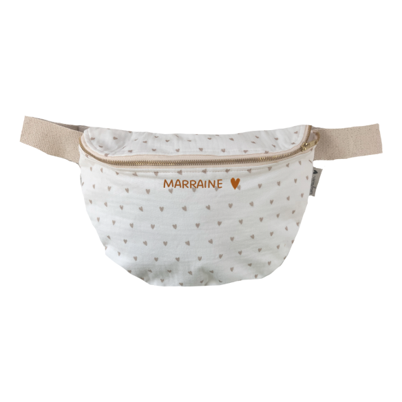 sac banane adulte gaze de coton coeurs