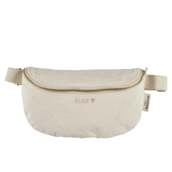 sac banane enfant velours ecru