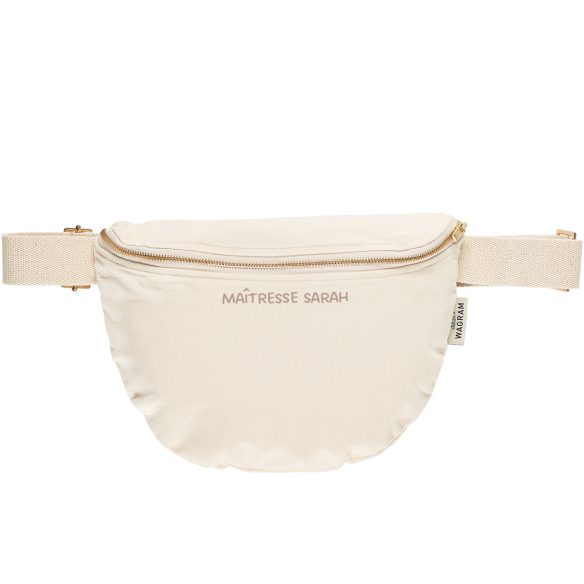 sac banane adulte velours ecru