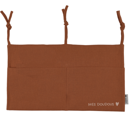 range doudou poche de rangement gaze caramel
