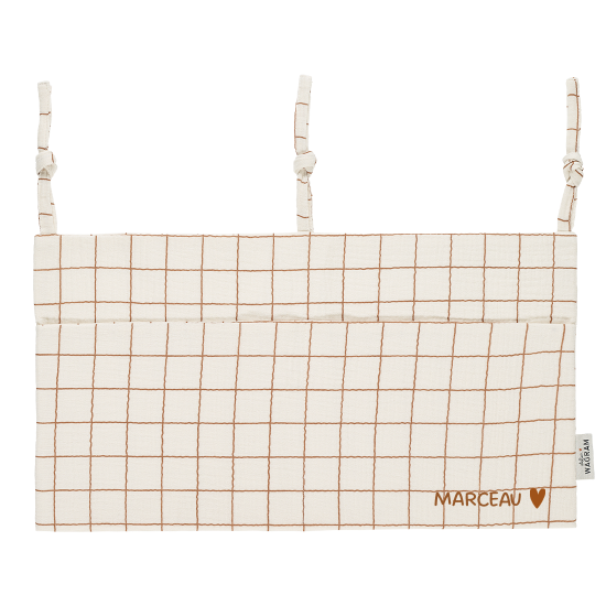 range doudou poche de rangement gaze grands carreaux