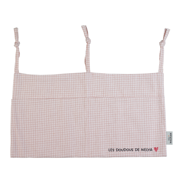 range doudou poche de rangement gaze petits carreaux