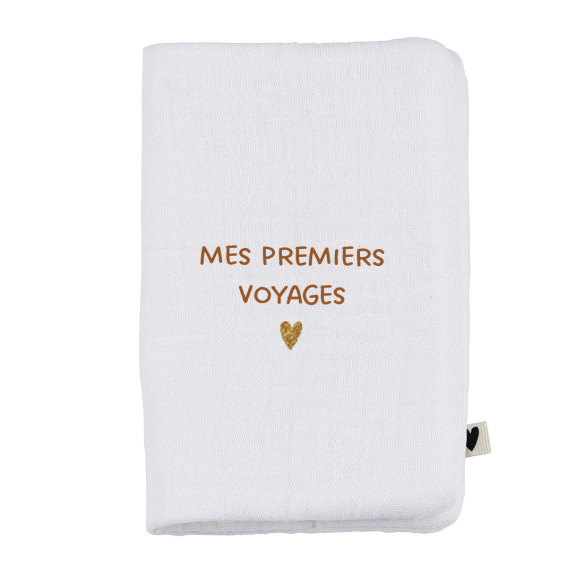 porte protège passeport gaze ecru