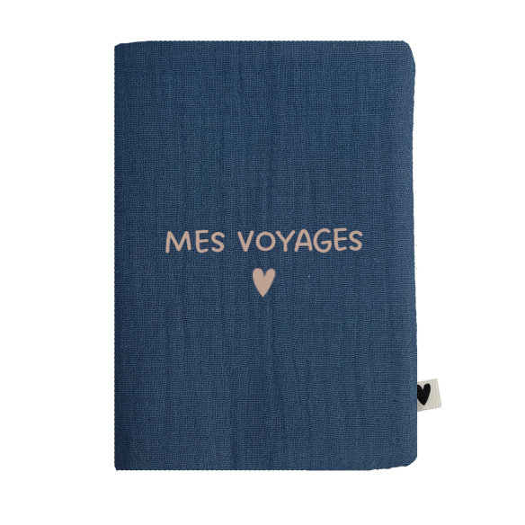 porte protège passeport gaze bleu jean