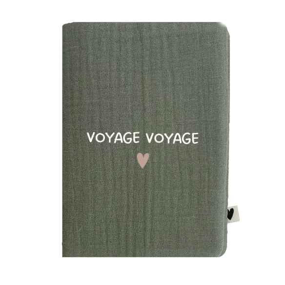 porte protège passeport gaze vert