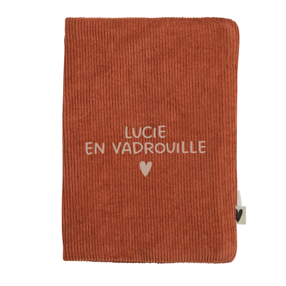 porte protège passeport velours brique