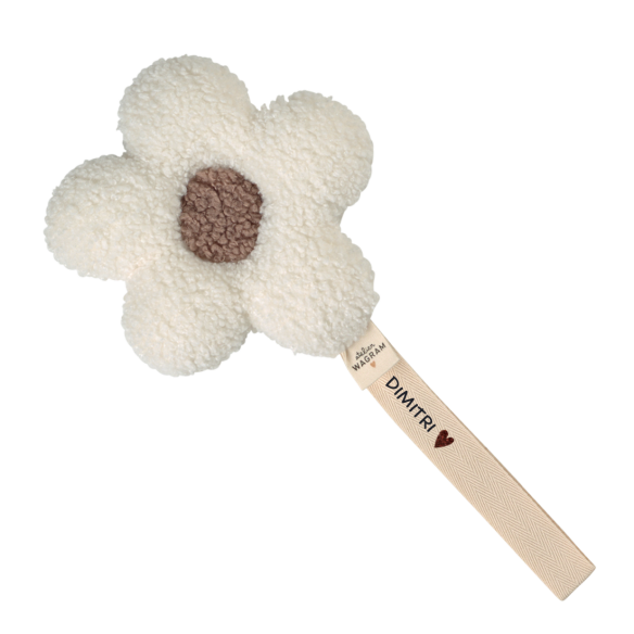 attache tétine fleur moumoute sherpa