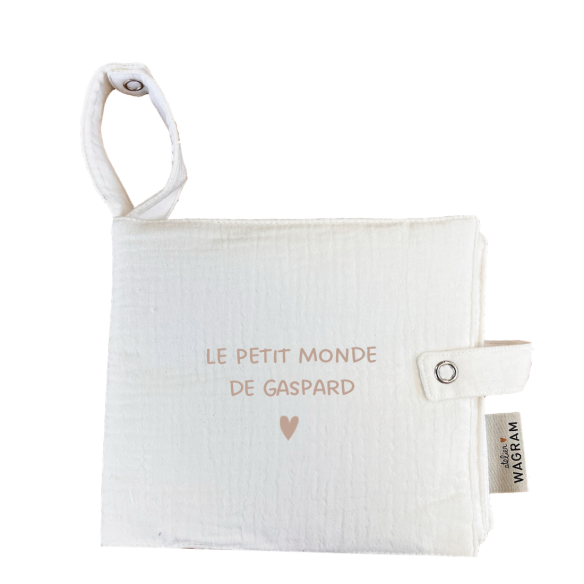 mini album gaze de coton ecru à personnaliser