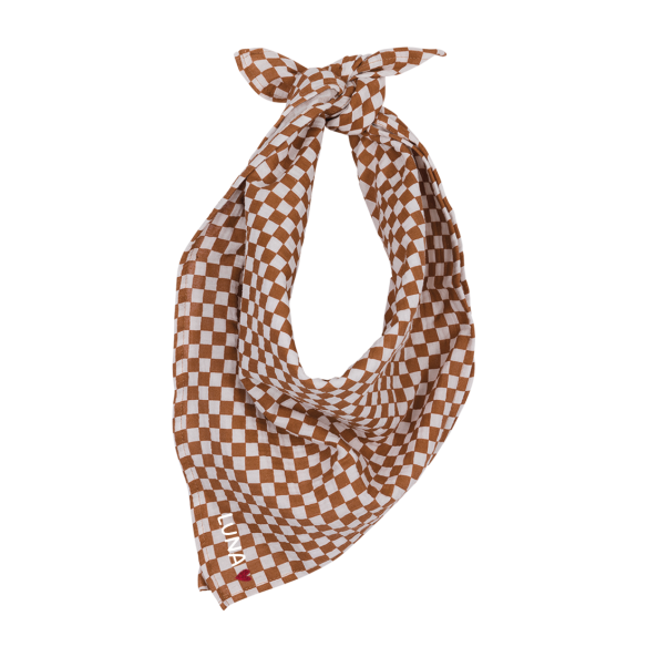 foulard gaze de coton damier personnalisable