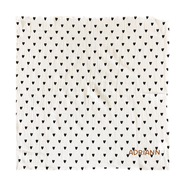 lange coeurs gaze de coton