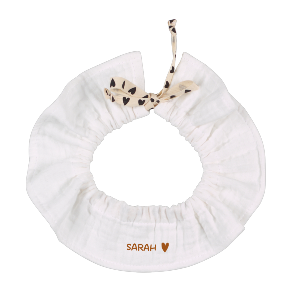 col amovible gaze de coton ecru