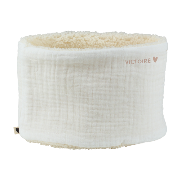 snood bébé enfant gaze écru moumoute snood bébé enfant gaze écru moumoute