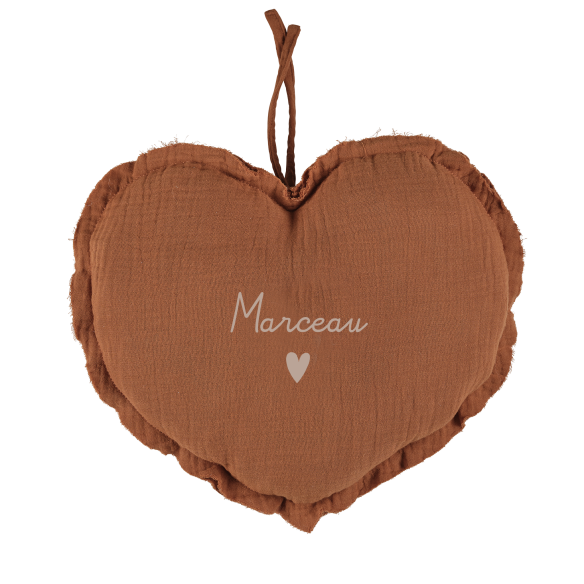 mobile coeur bruits blancs gaze de coton caramel