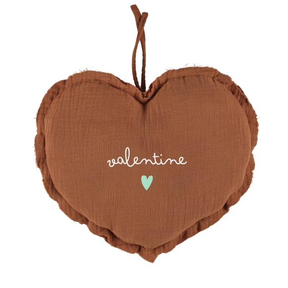 mobile coeur bruits blancs gaze de coton caramel