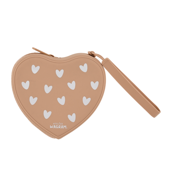 Pochette coeur en silicone