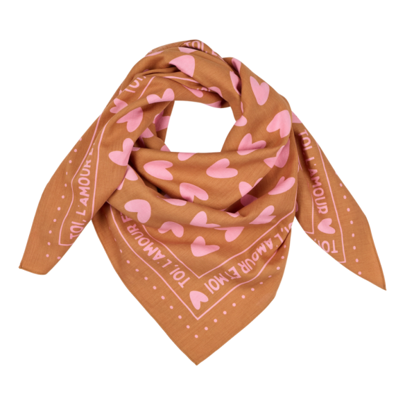 Foulard coeurs 55cm