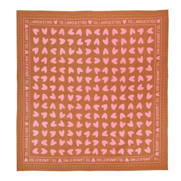Foulard coeurs 55cm