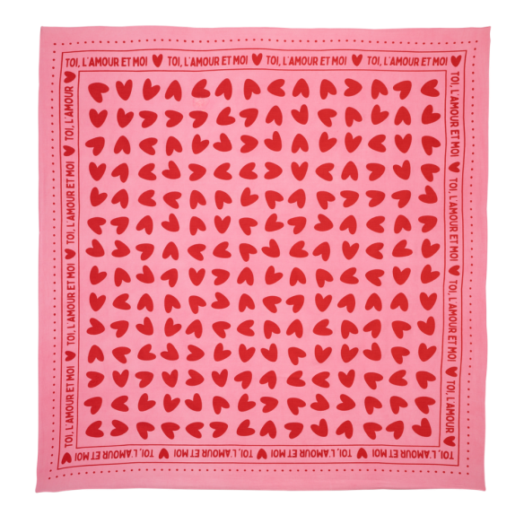 Foulard coeurs 55cm