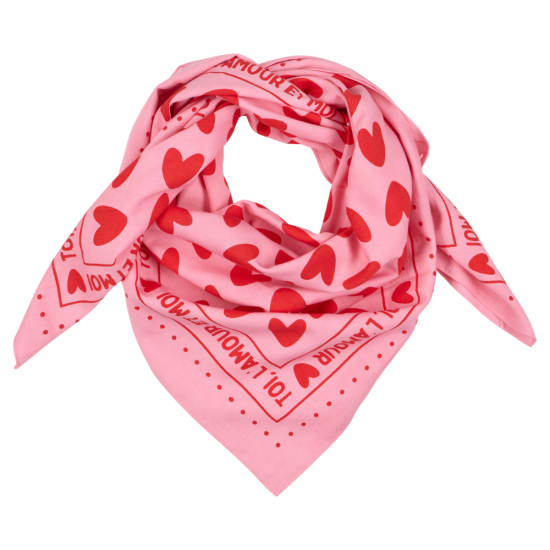 Foulard Imprimé Notes De Musique Or Rose - 180x70 Cm - En Polyester Doux - Accessoire Femme Printemps/été - Idée Cadeau